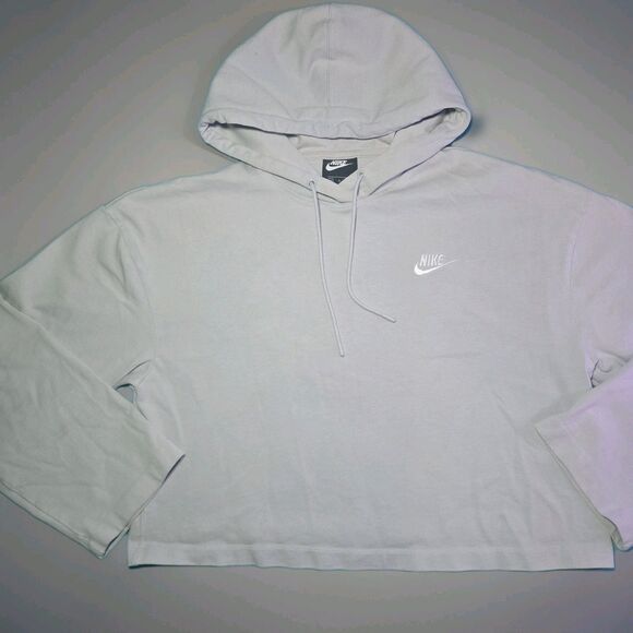 Nike Club Fleece Pullover Hoodie Men’s Large Gray Sweatshirt Kangaroo Pocket - Picture 1 of 5